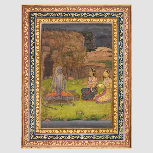 Two Noblewomen Visiting a Hindu Ascetic at Night